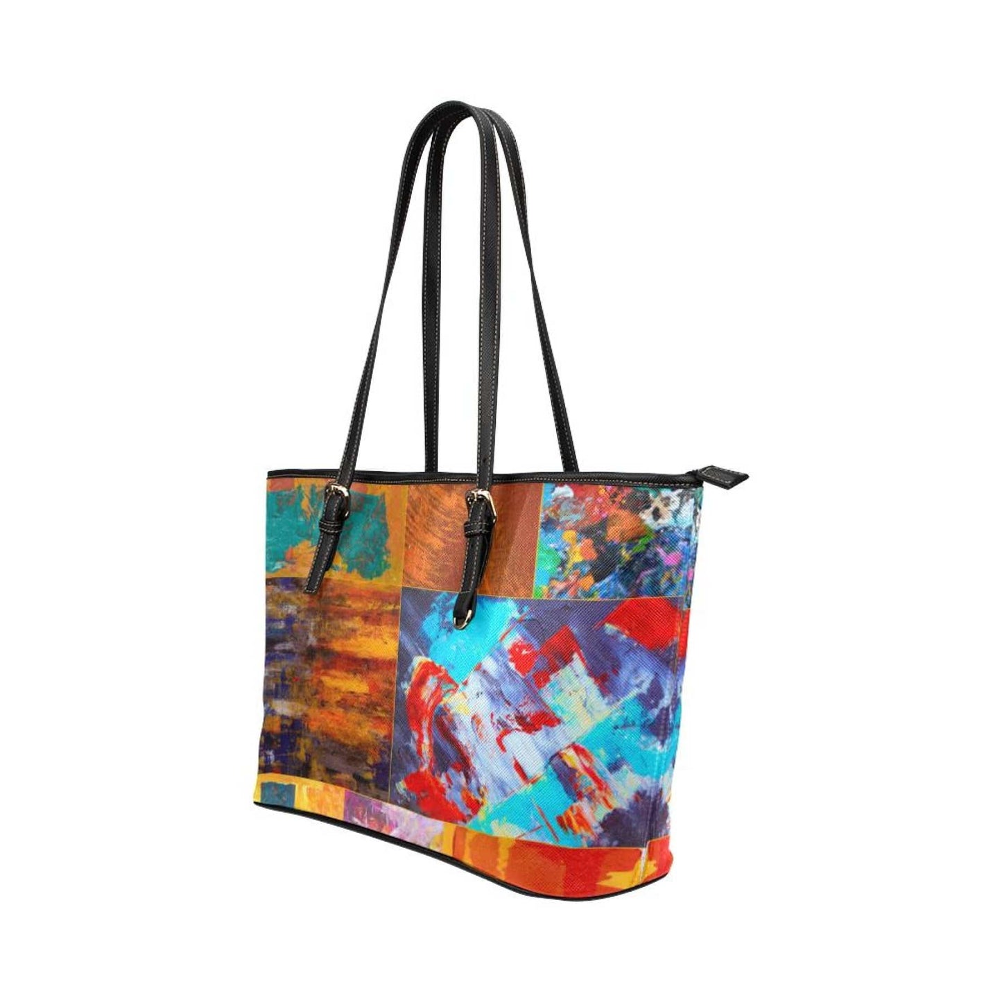 Grey Coco Activewear One Size Tote Bags, Abstract Mixed Color Style Bag