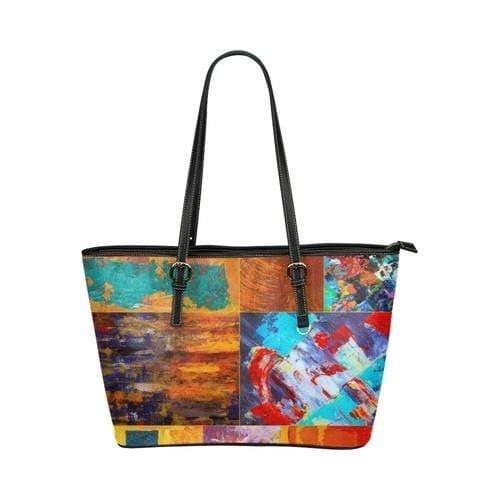 Grey Coco Activewear One Size Tote Bags, Abstract Mixed Color Style Bag