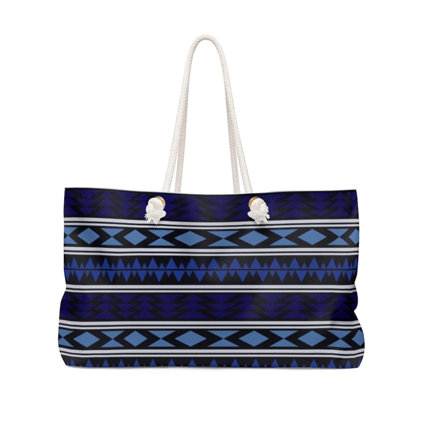 Grey Coco Handbags 24x13 Tote Bags, Dark Blue Bohemian Style Weekender Tote Bag