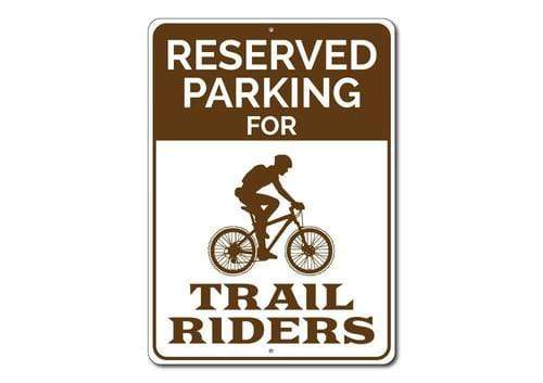 Orchid Eurybia Home Decor 12 x 18 inches Trail Rider Parking Sign