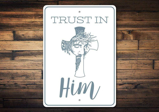 Orchid Eurybia Home Decor Trust in Him Sign