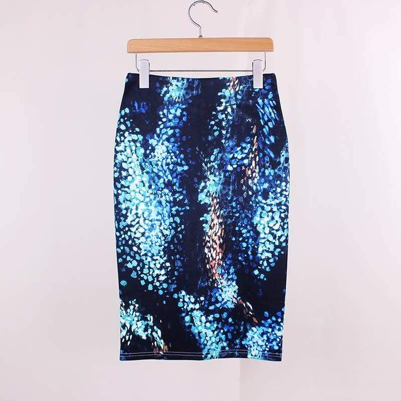 hansleii WWP0015 / M Vintage Flower Pattern Middle Skirt