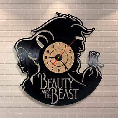 samauk Black / 30cm Vinyl Clock Modern Design Decorative Black Art Watch Clock Saat for Living Room Decoration