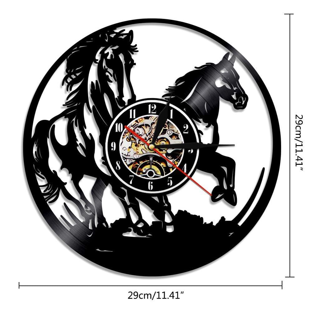 hansleii Vinyl Record Wall Clock Creative Clock CD Vinyl Disc Wall Clock Skull Dog Themed Home Decor 3D Hanging Clock With Remote Control