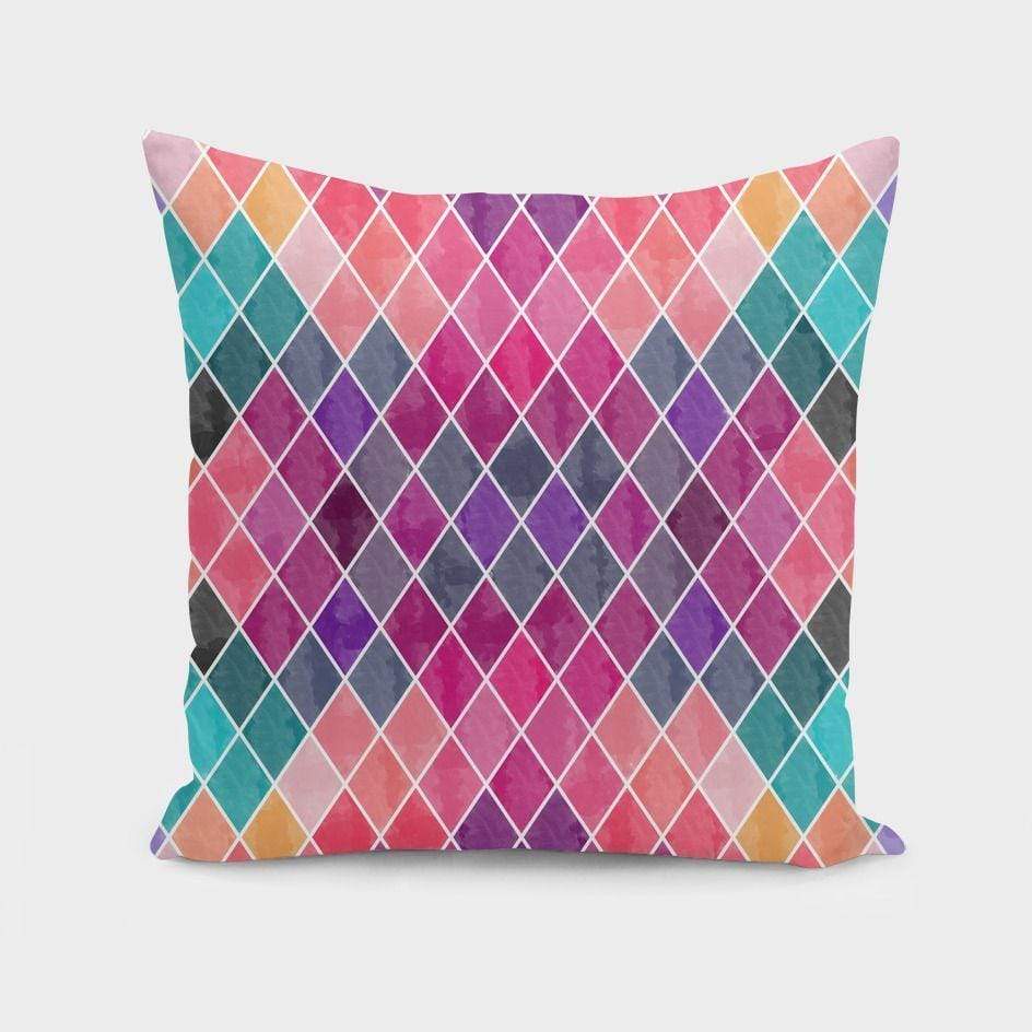 Scorpius Textiles & Pillows Watercolor Geometric Patterns II Cushion/Pillow