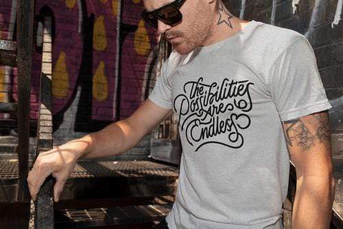 Green Lucky Men's Clothing White or Grey Possibilities Men's Tee