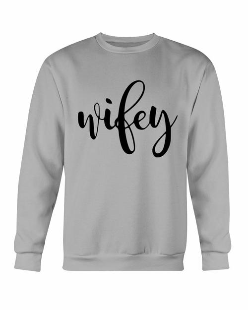 Red Alcestis Sweaters & Hoodies 2XL / Sports Grey / Gildan Crewneck Sweatshirt Wifey Sweatshirt