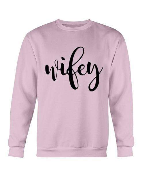 Red Alcestis Sweaters & Hoodies 2XL / Light Pink / Gildan Crewneck Sweatshirt Wifey Sweatshirt