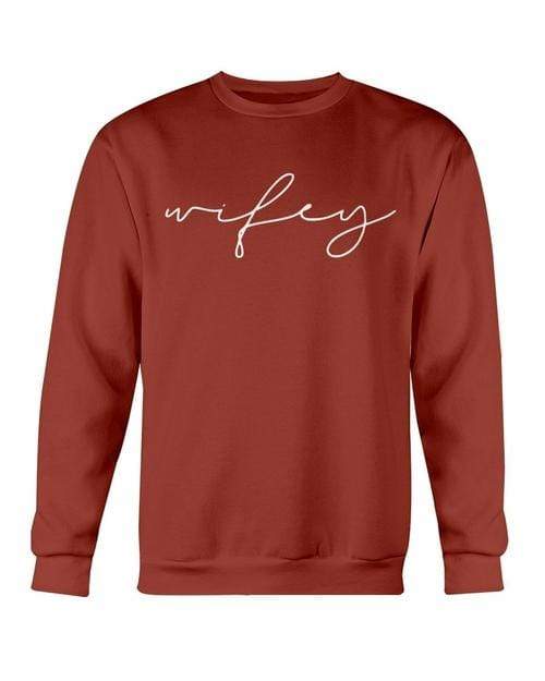 Red Alcestis Sweaters & Hoodies 2XL / Antque Cherry Red / Gildan Crewneck Sweatshirt Wifey Sweatshirt