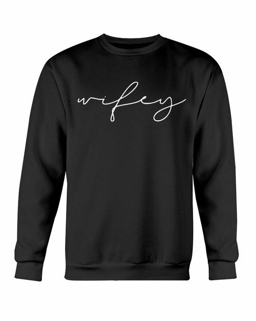 Red Alcestis Sweaters & Hoodies 2XL / Black / Gildan Crewneck Sweatshirt Wifey Sweatshirt
