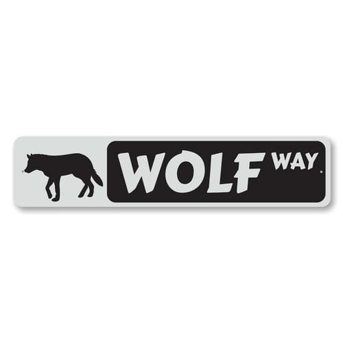 Orchid Eurybia Home Decor 6 x 24 inches Wolf Way Sign