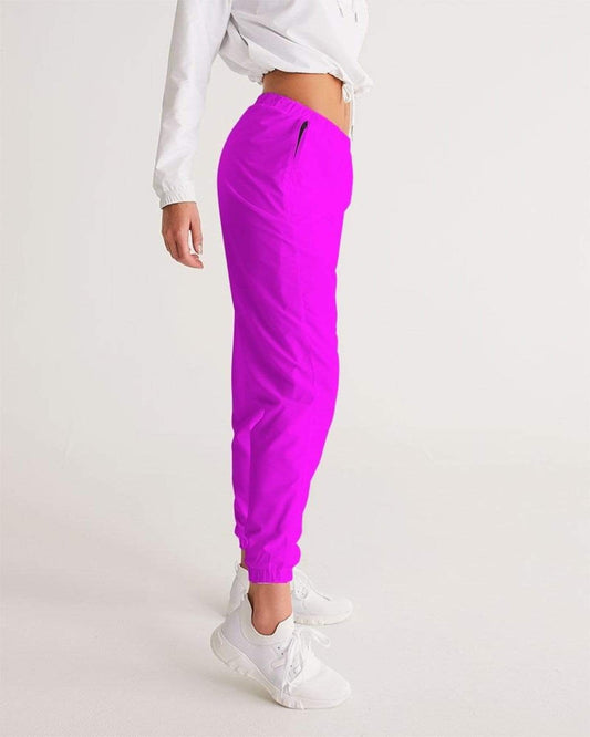 Grey Coco Activewear Womens Athletic Pants, Hot Pink Track Pants
