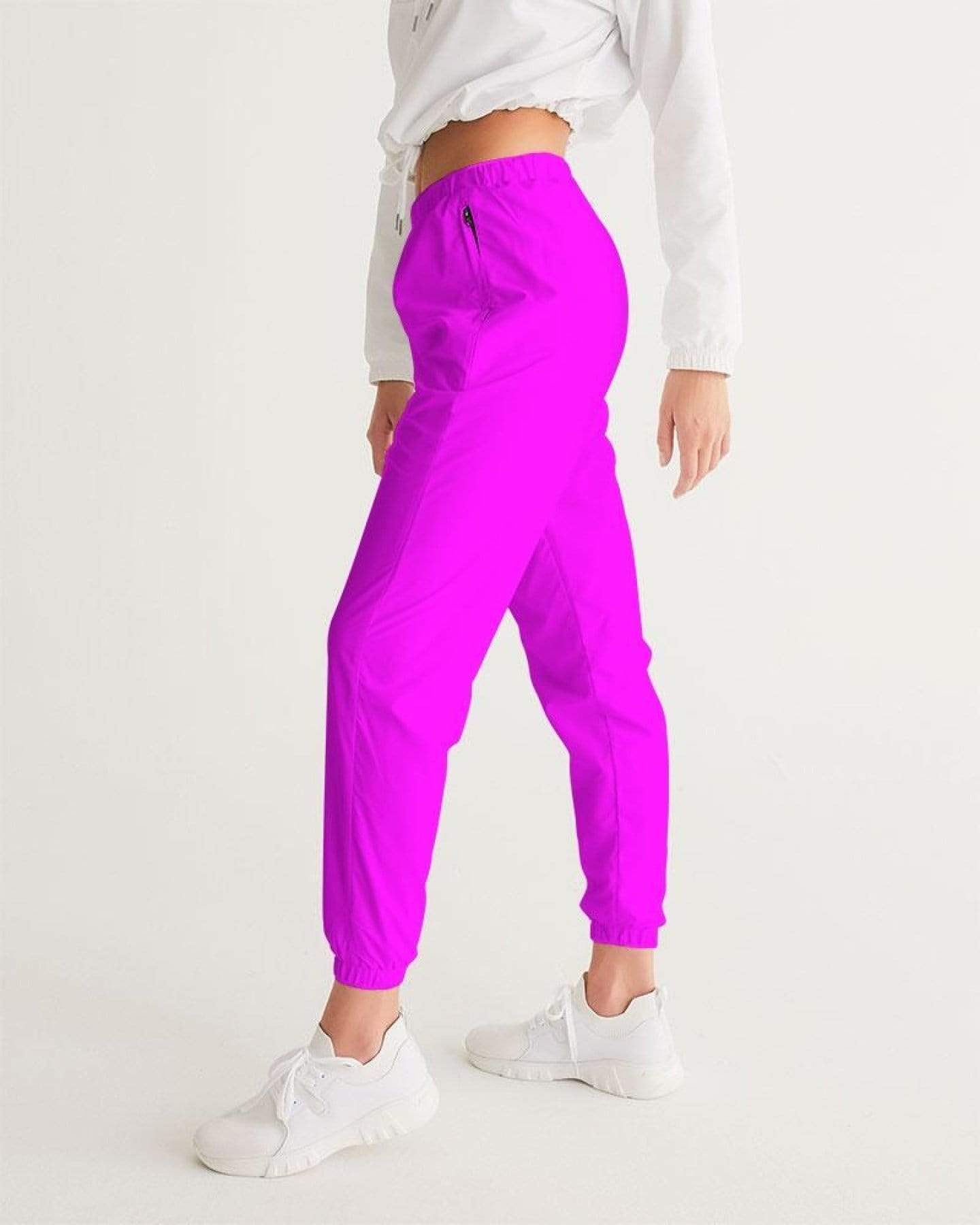 Grey Coco Activewear Womens Athletic Pants, Hot Pink Track Pants