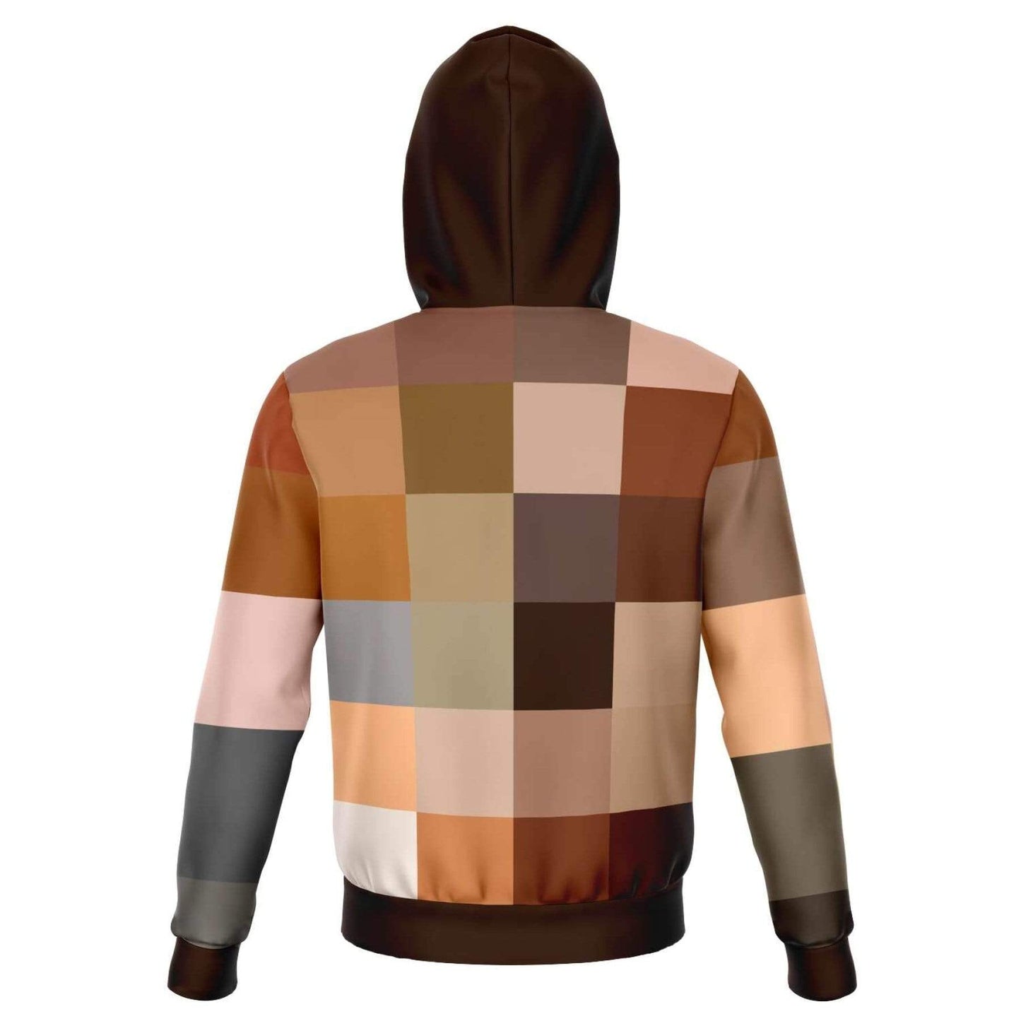 Grey Coco Activewear Womens Hoodies, Brown Natural Tones Graphic Style Hooded Sweatshirt