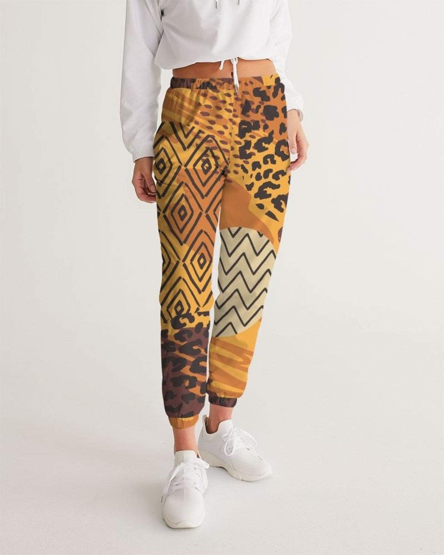 Grey Coco Activewear Womens Track Pants, Brown Autumn Style Athletic Pants