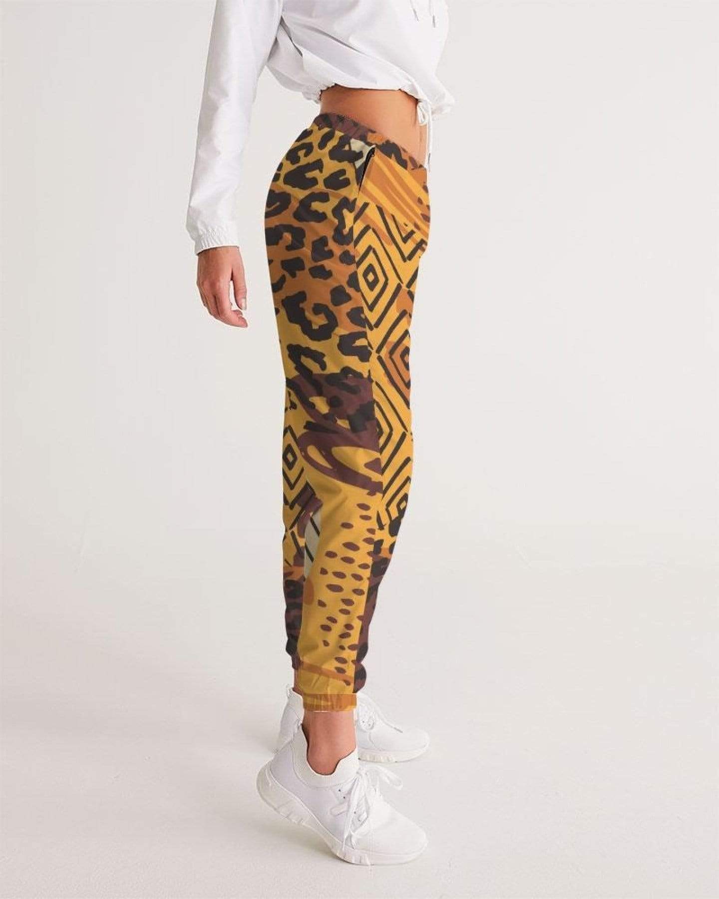 Grey Coco Activewear Womens Track Pants, Brown Autumn Style Athletic Pants