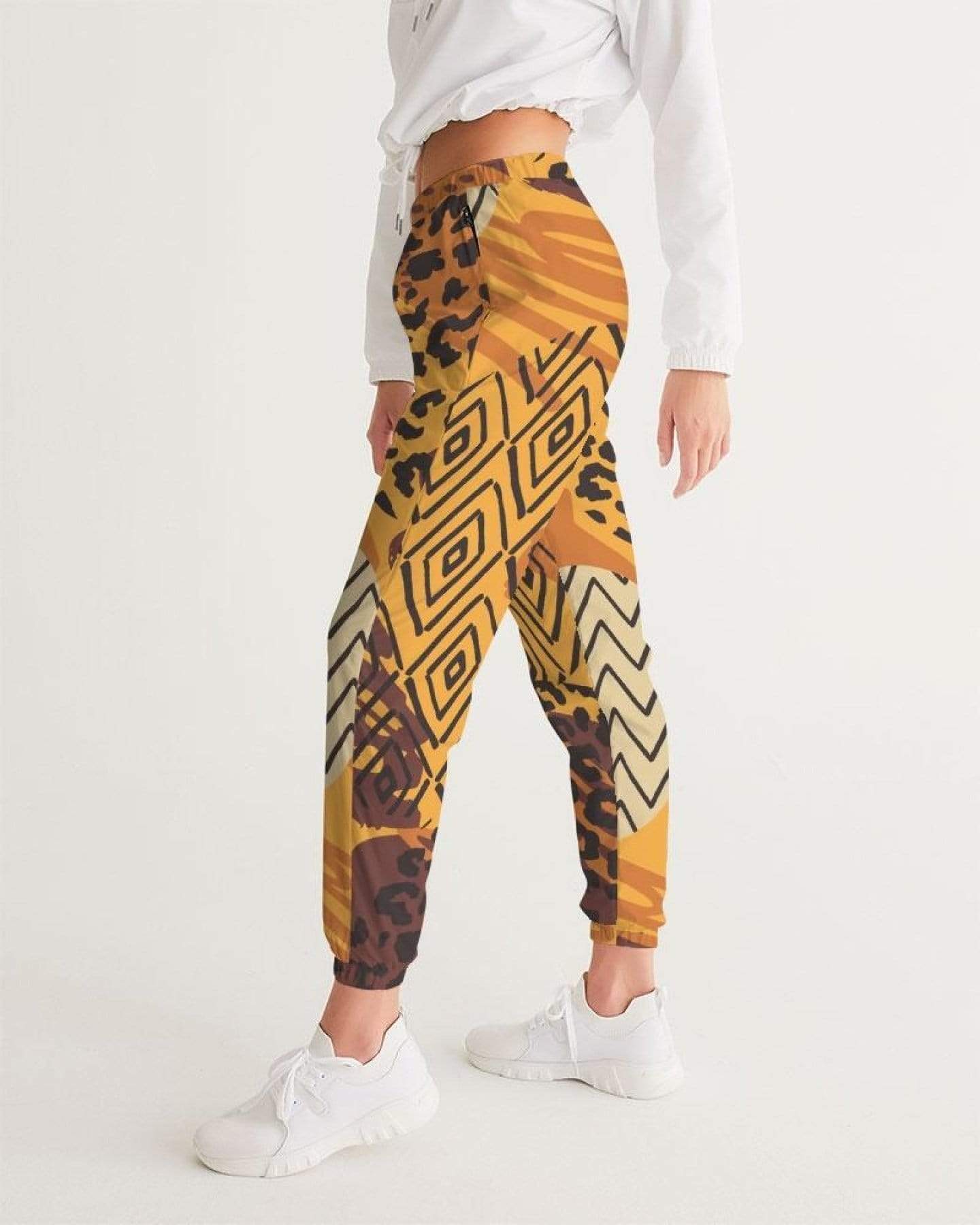 Grey Coco Activewear Womens Track Pants, Brown Autumn Style Athletic Pants
