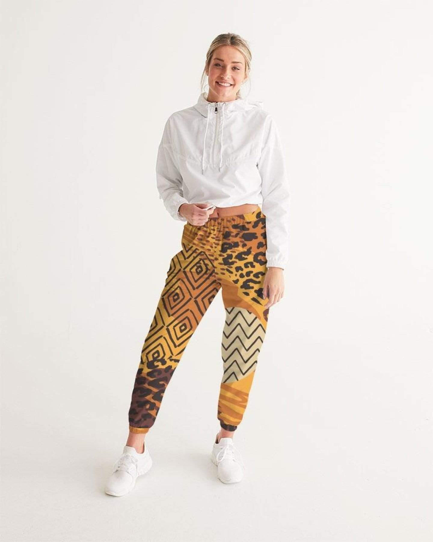 Grey Coco Activewear Womens Track Pants, Brown Autumn Style Athletic Pants