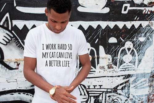 Green Lucky Men's Clothing Work Hard Men's Tee