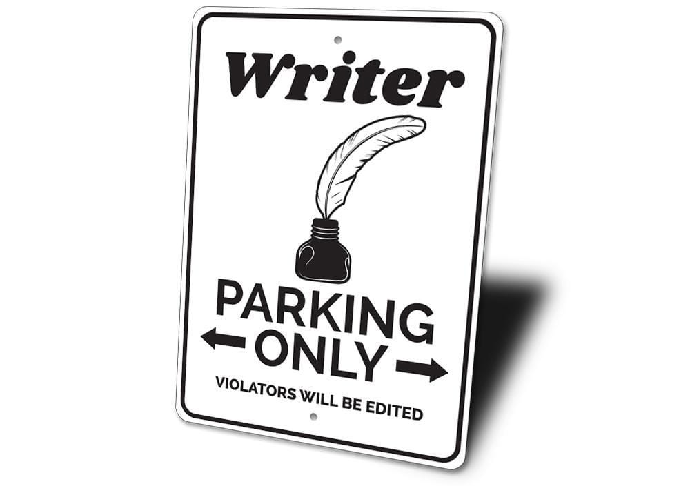 Orchid Eurybia Home Decor Writer Parking Sign