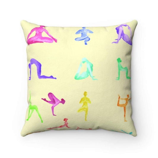 Yellow Pandora Home Decor Yoga Sanctuary Square Pillow