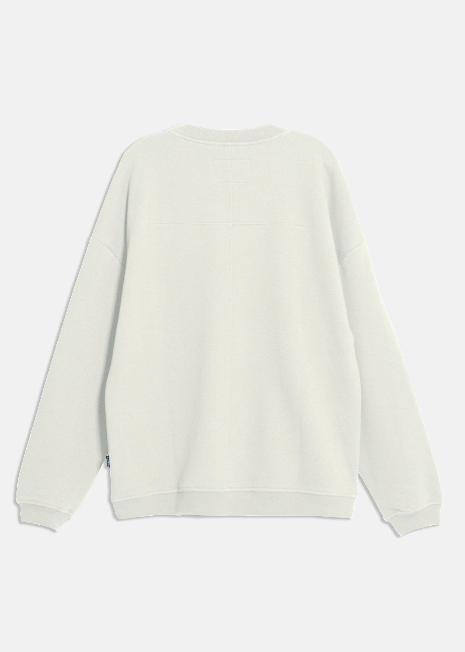 Lemon Hera Men's Clothing Zipper Chest Pocket Off White Sweatshirt
