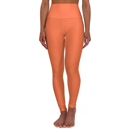Womens High-waist Fitness Legging Yoga Pants - Coral Orange Red