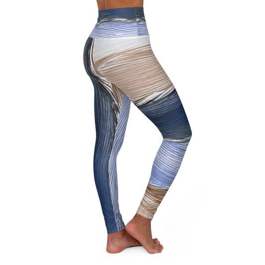 Womens High-waist Fitness Legging Yoga Pants - Rustic Hues Pattern
