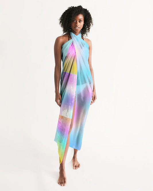 Pastel Horizon Swim Cover Up Sarong