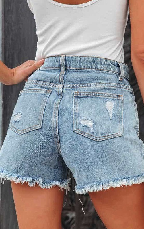 Fringe rhinestone Women's shorts