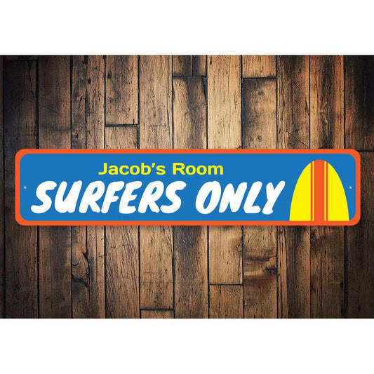 Surfers Only Kids Room Sign