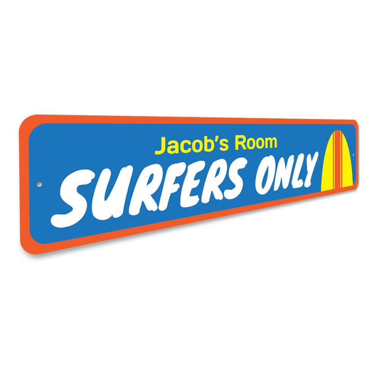 Surfers Only Kids Room Sign