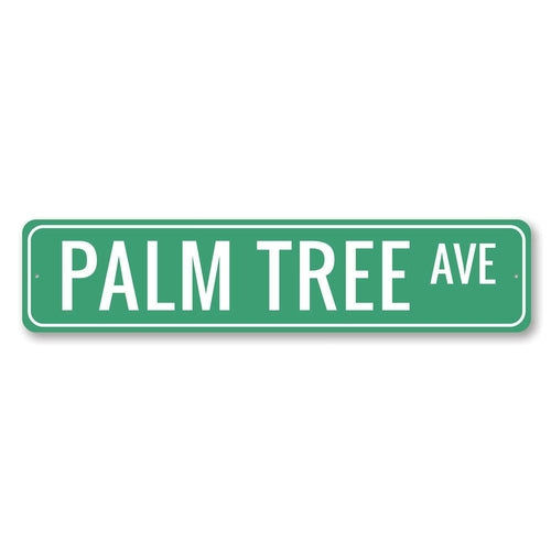 Palm Tree Avenue Sign