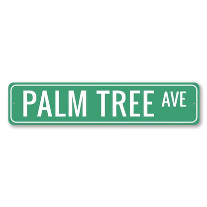 Palm Tree Avenue Sign