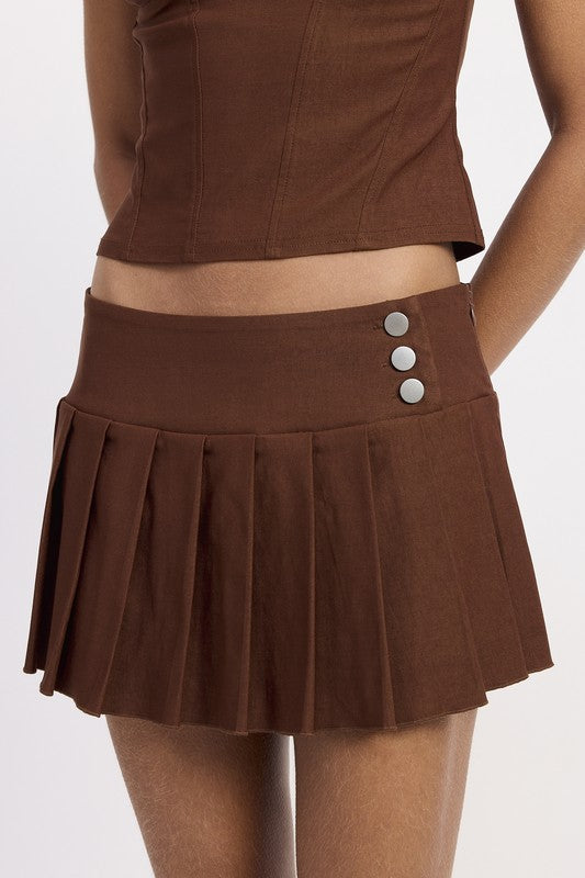 PLEATED MINI SKORT
