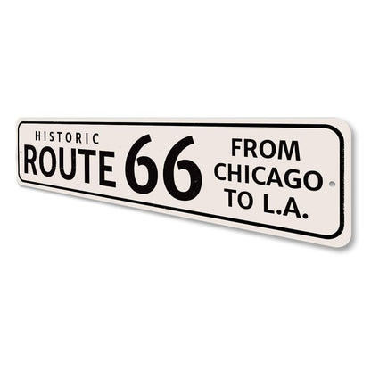 Route 66 Chicago to LA Sign