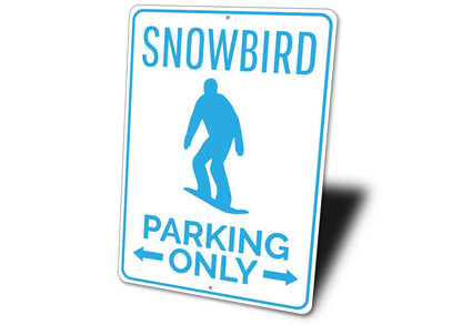 Snowboarder Parking Sign