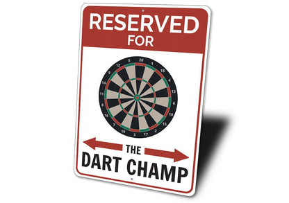 Reserved Dart Champ Parking Sign