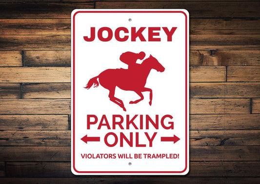 Jockey Parking Sign