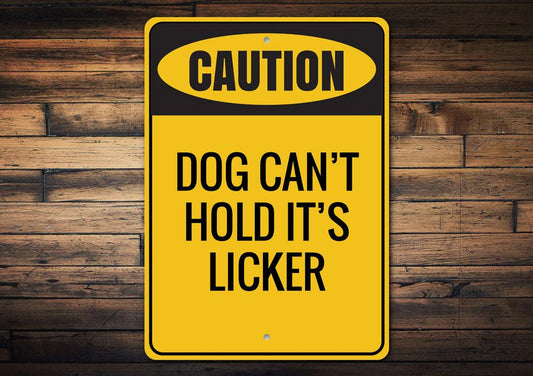 Funny Caution Dog Sign