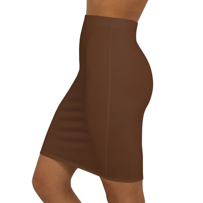 Womens Skirt - Chocolate Brown Pencil Skirt