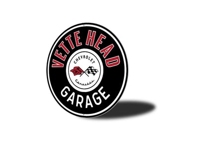 Vette Head Garage Car Sign