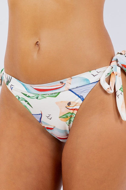 TWO PIECE SCENIC AND FLORAL PRINTS BIKINI