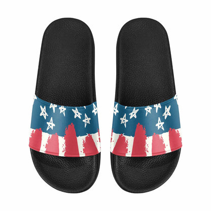 Mens Slide Sandals - Stars and Stripes Print
