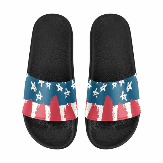 Mens Slide Sandals - Stars and Stripes Print