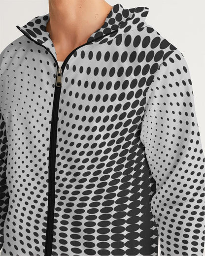 Mens Lightweight Windbreaker Jacket with Hood and Zipper Closure -
