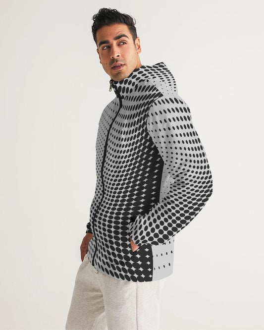 Mens Lightweight Windbreaker Jacket with Hood and Zipper Closure -