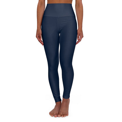 Womens High Waist Fitness Leggings / Yoga Pants - Navy Blue