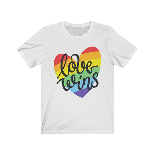 Love Wins Rainbow Heart LGBT T-Shirt