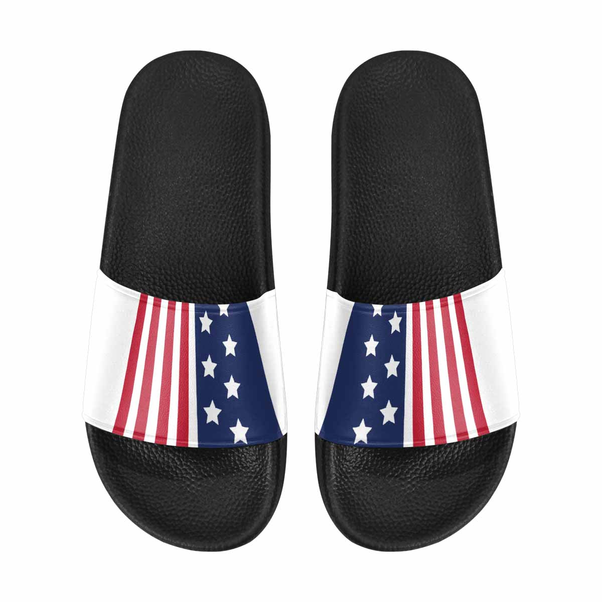 Mens Slide Sandals - Stars and Stripes Print